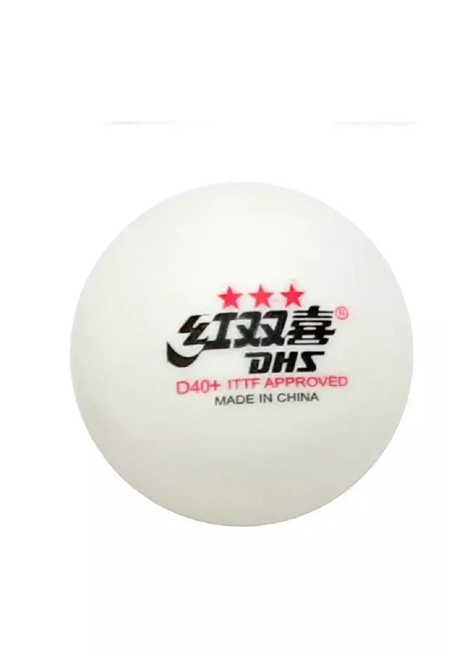 Caja 10 Pelota Ping Pong 3 Estrellas 40mm DHS