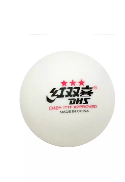 Caja 10 Pelota Ping Pong 3 Estrellas 40mm DHS