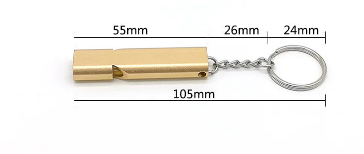 Pack 30x Silbato Pito Metalico Aluminio Largo 5,5cm