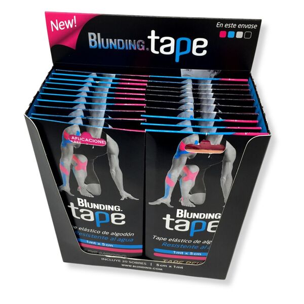 Caja 20 Tape Kinesiologicos 1mt x 5cm - Colores Variados