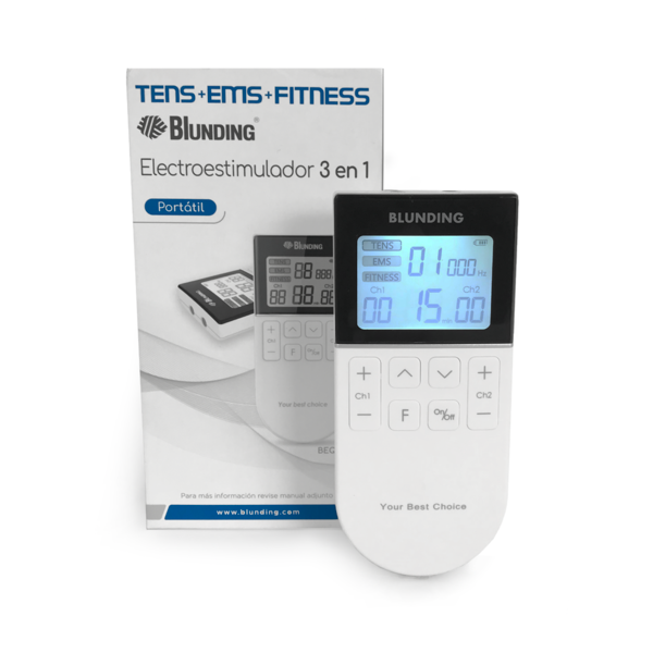 Electroestimulador 3 en 1 TENS EMS Fitness - Blunding