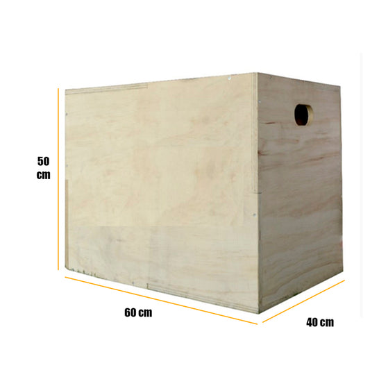 Cajon de salto Pliometrico 60x50x40cm madera reforzada