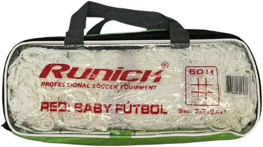 PAR Malla Red Futbol 5x2 7p 4mm Runick Blanca