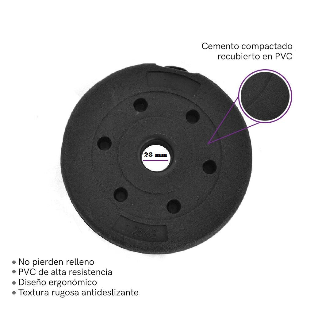 Pack Discos Peso 1par 2,5 Y 2pares 2kg- Total 13kg