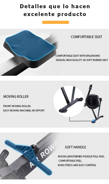 REPUESTO - Remadora acero Air Rower - Cadena Aire
