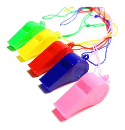 Unidad - Silbato Pito Plastico fiesta y entretencion - Incluye Cordon