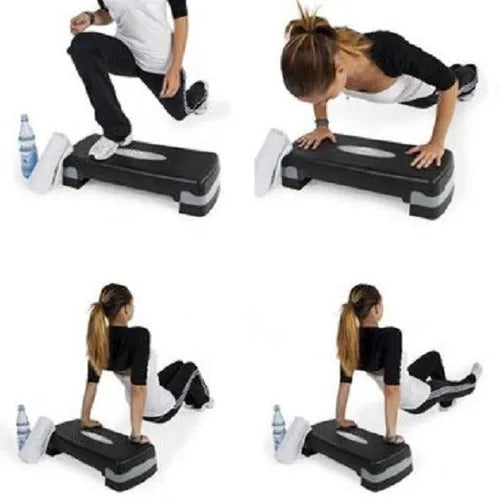 Pack Cajon + Set 5 Bandas Gluteo - Step Ajustable Aerobico