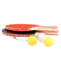 Set Paleta Raqueta Ping Pong + 3 pelotas - mango color