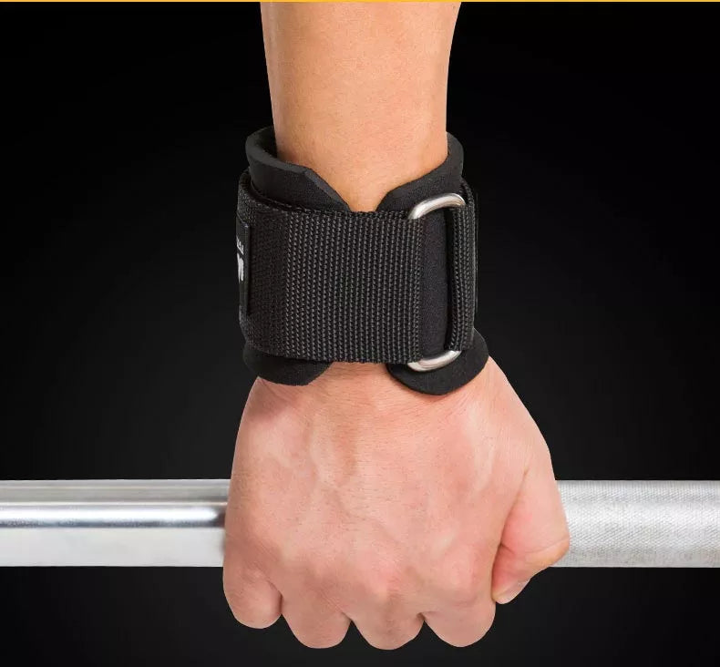 MuÃ±equera Con Gancho. Levantamiento Pesas Gimnasio Crossfit - Negro