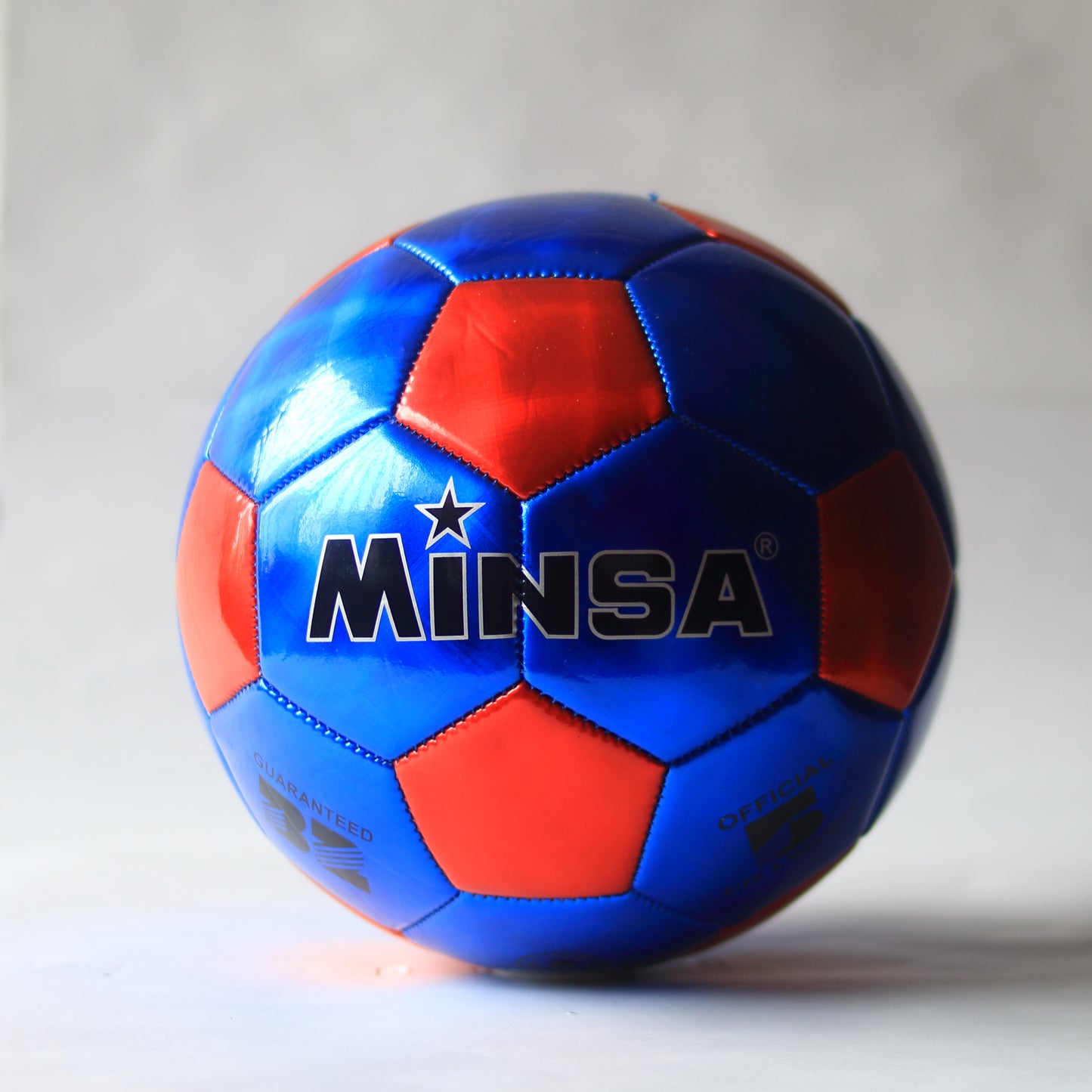 Balón Fútbol MINSA Tamaño Oficial 5 - Capa Brillante Plateado