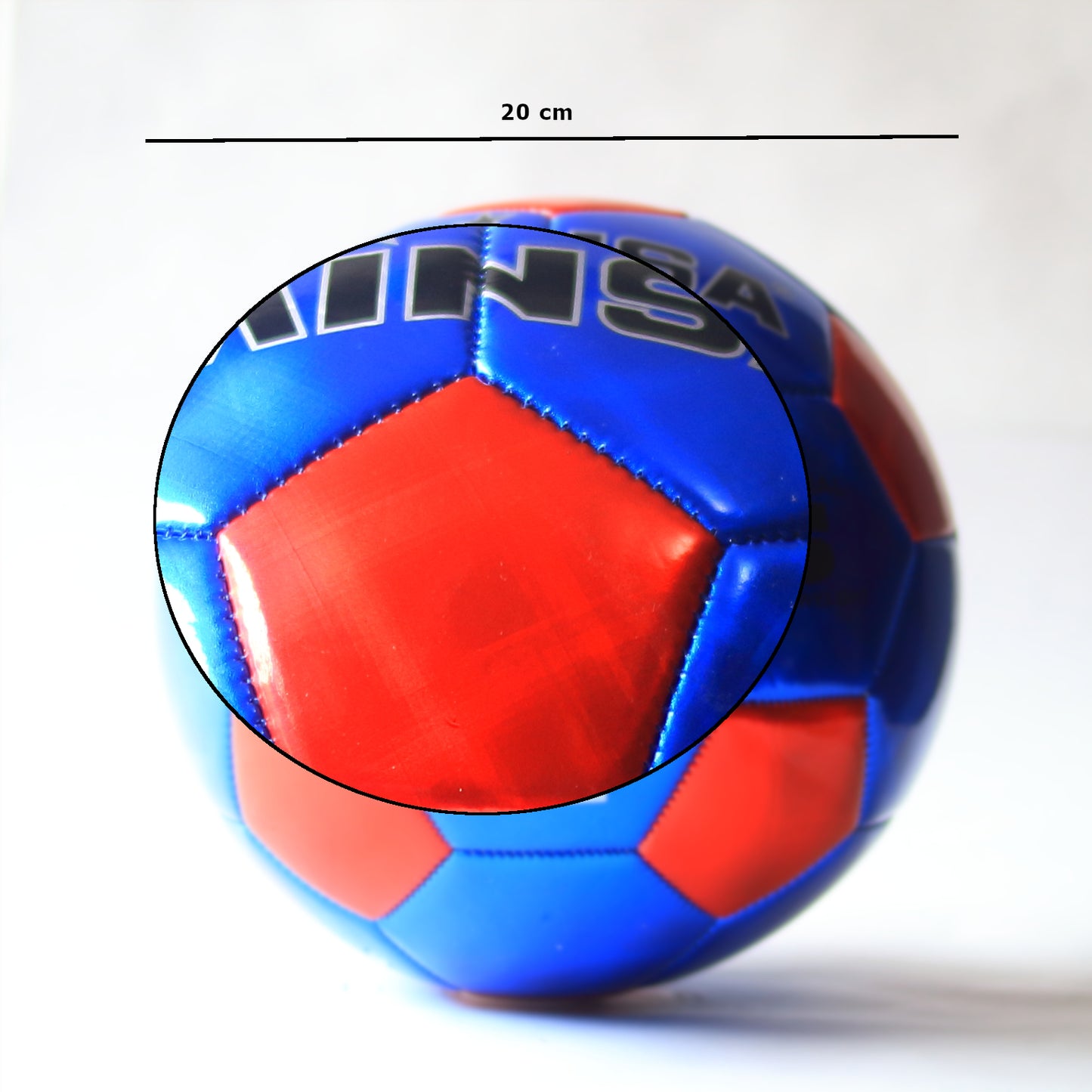 Balón Fútbol MINSA Tamaño Oficial 5 - Capa Brillante Plateado