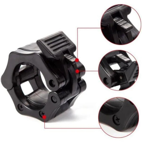 Seguros Barra Lockjaw Grip Collarines Halterofilia - OLIMPICO 50mm